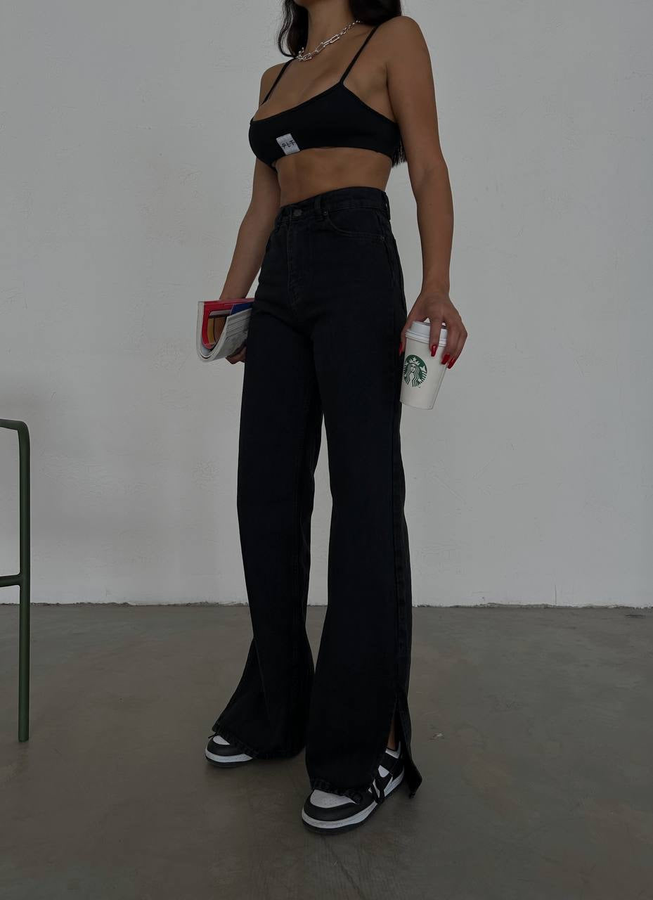 Wide Leg Jeans black